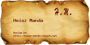 Heisz Manda névjegykártya